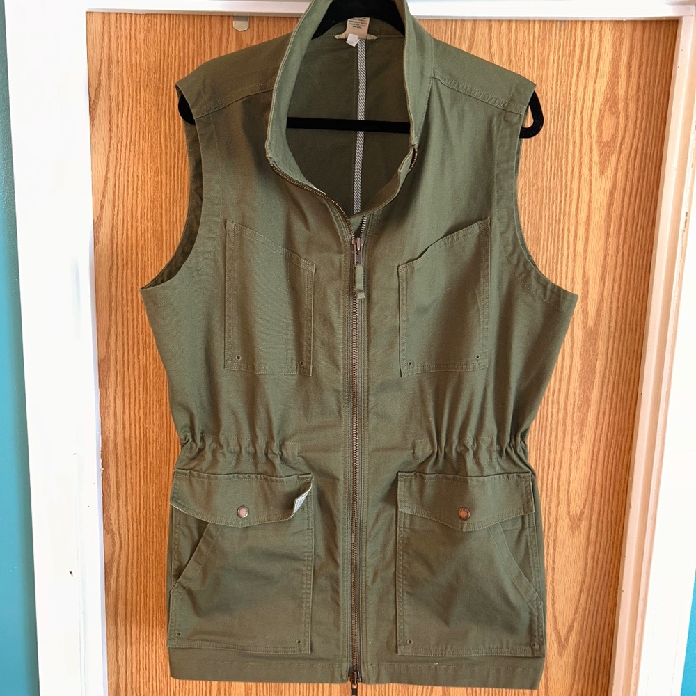 Duluth Trading Womens Flex Firehose CoolMax tunic vest size XL green